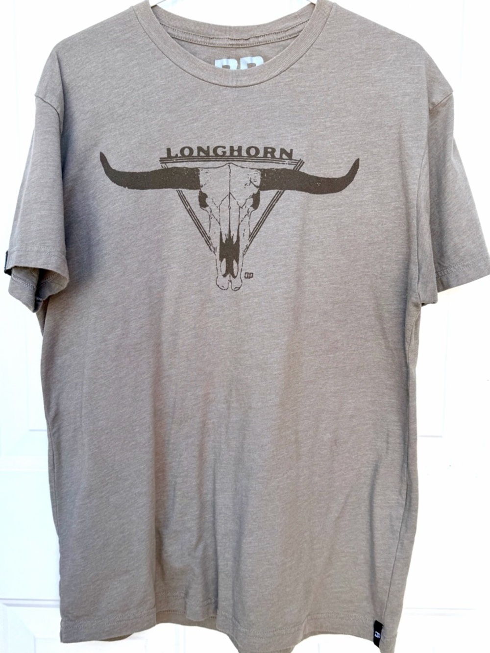 Diesel Power Gear Longhorn Graphic T-Shirt Mens Large Tan Western Skull Tee